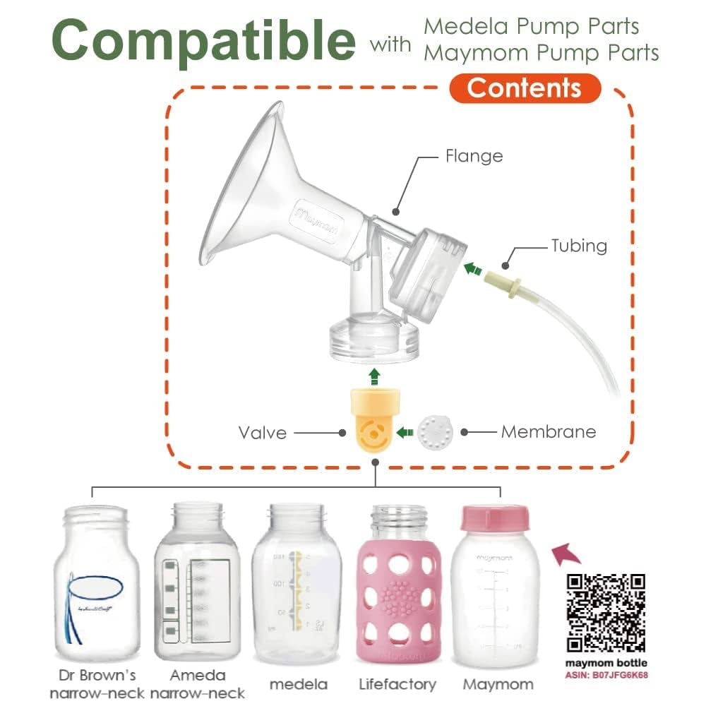 Breast Pump Kit Compatible with Medela Pump in Style Advanced Breast Pumps;2 Breastshields (One-Piece, 25Mm), 4 Valve, 6 Membrane, & 2 Pump-In-Style Tubing Can Replace Medela Pumpin Style Valve