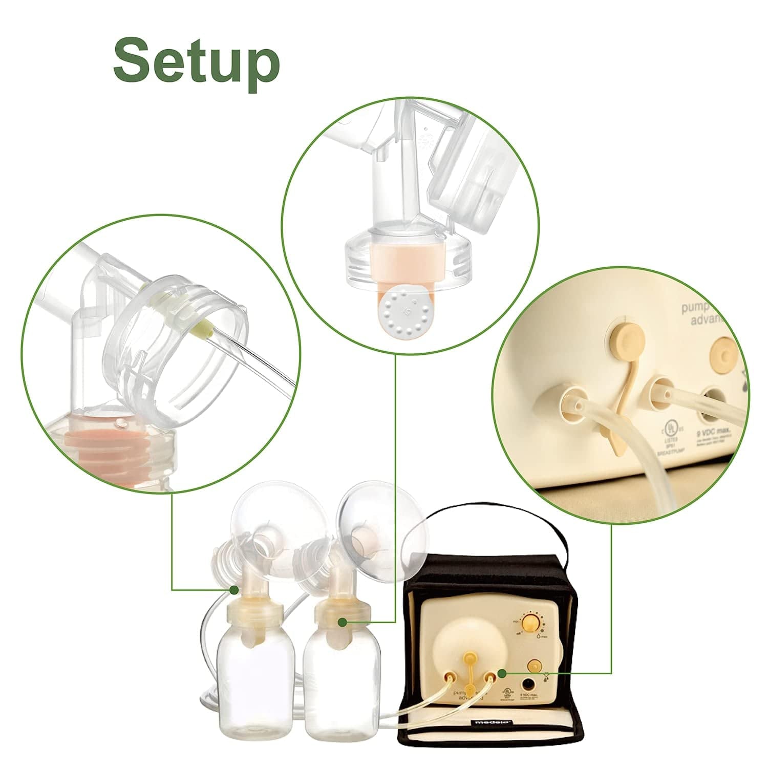 Breast Pump Kit Compatible with Medela Pump in Style Advanced Breast Pumps;2 Breastshields (One-Piece, 25Mm), 4 Valve, 6 Membrane, & 2 Pump-In-Style Tubing Can Replace Medela Pumpin Style Valve