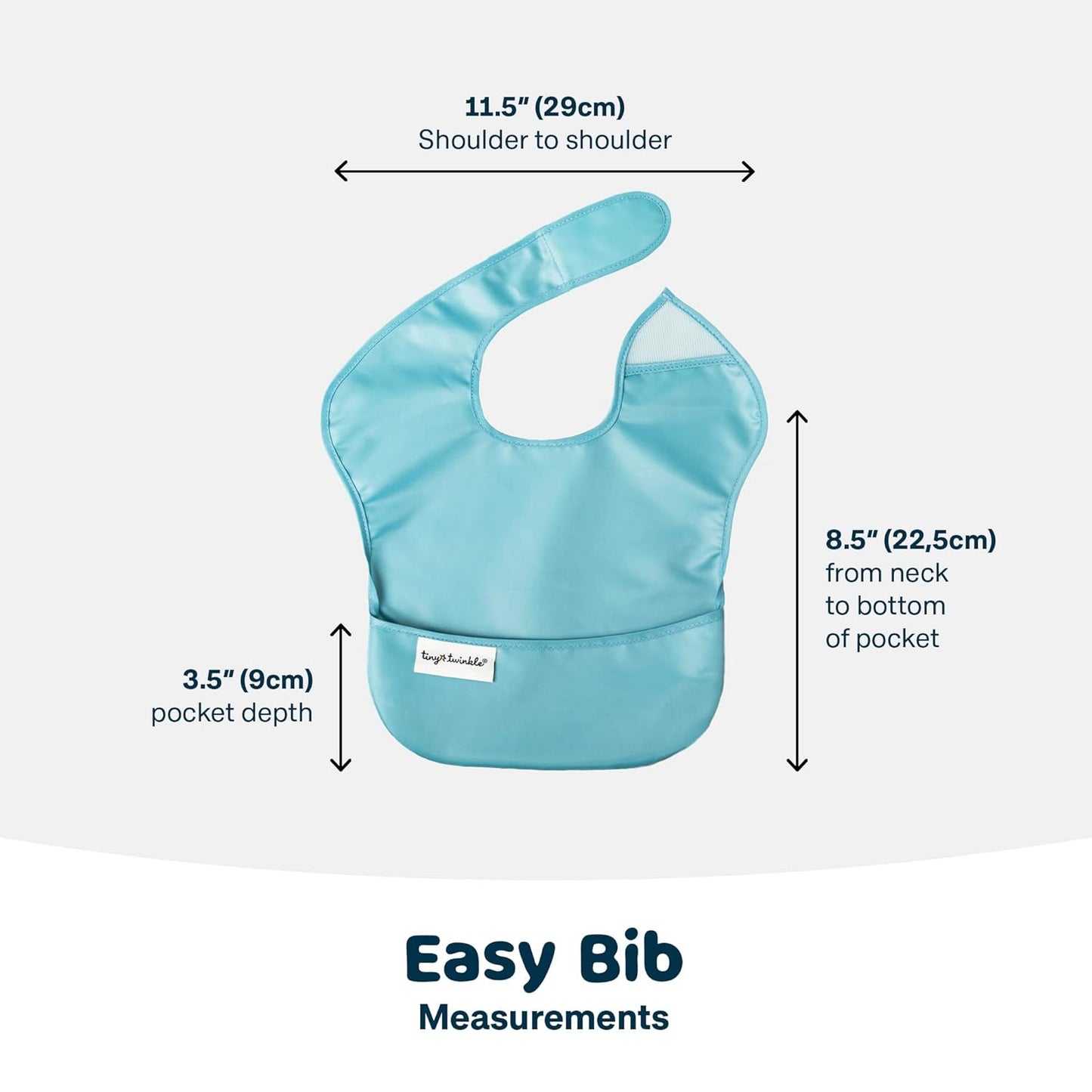 Mess Proof Baby Bibs for Eating - Waterproof, Wipeable Bibs - Toddler Bibs - Travel Friendly - PFAS, PVC, BPA, Phthalate Free - Baby Food Bibs (3 Pack,Slate, Olive)